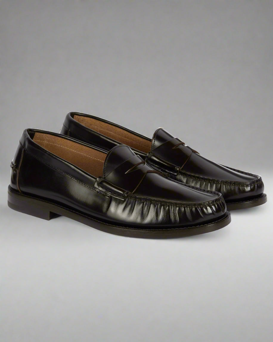Vellano Dark Brown Penny Loafers