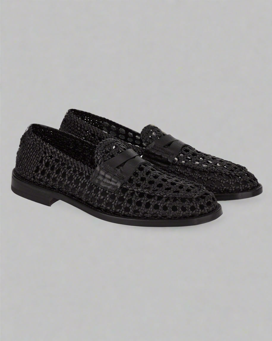 Vellano Black Penny Loafers
