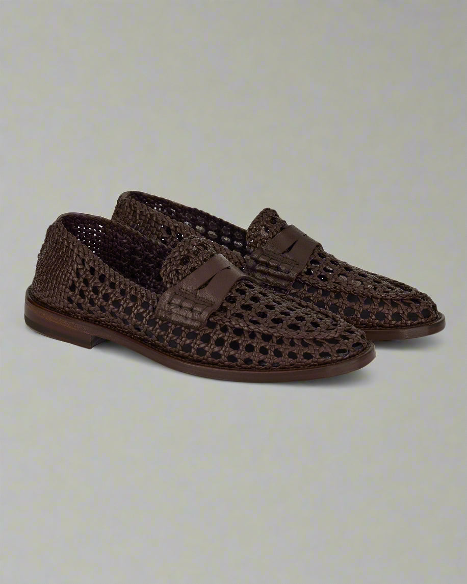 Vellano Dark Brown Penny Loafers