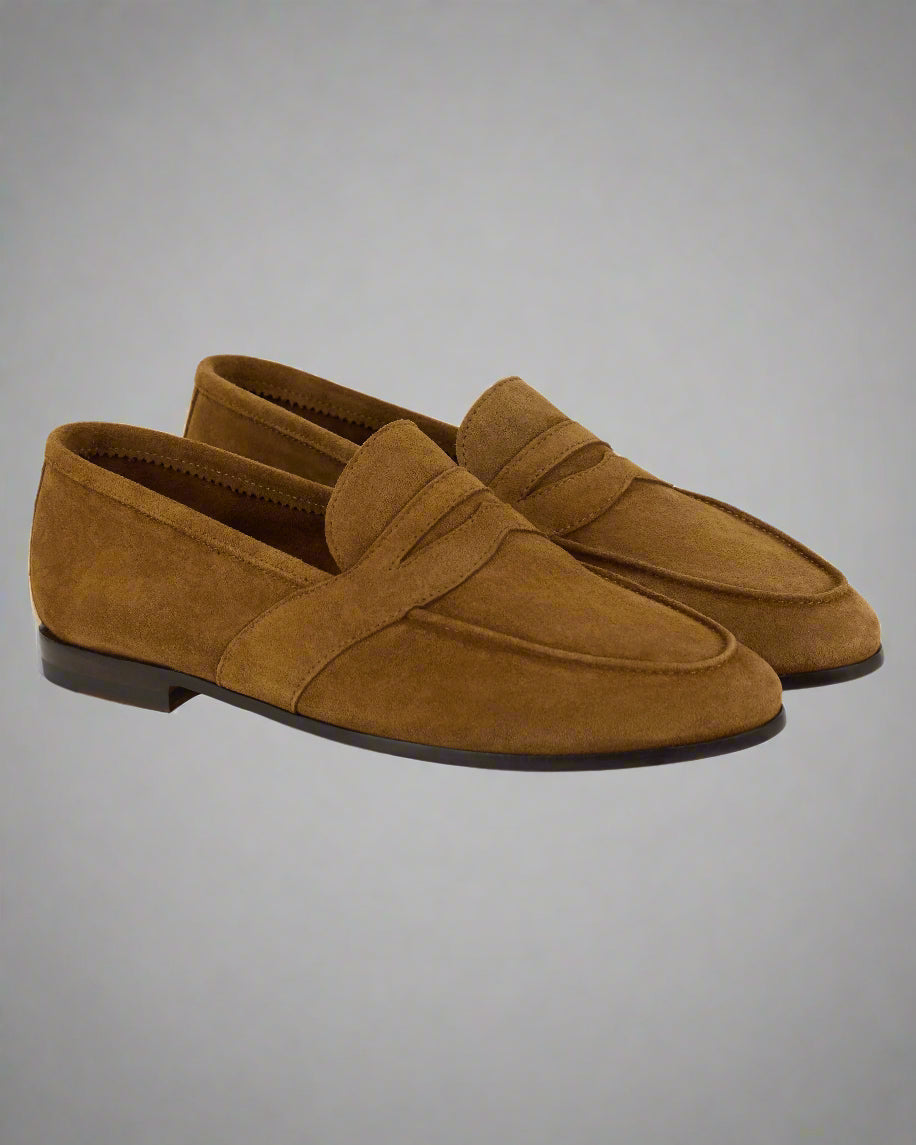Vellano Gabellee Tobacco Suede Loafers