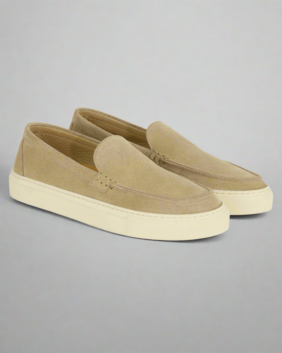 Vellano Thornmere Suede Loafers in Sand