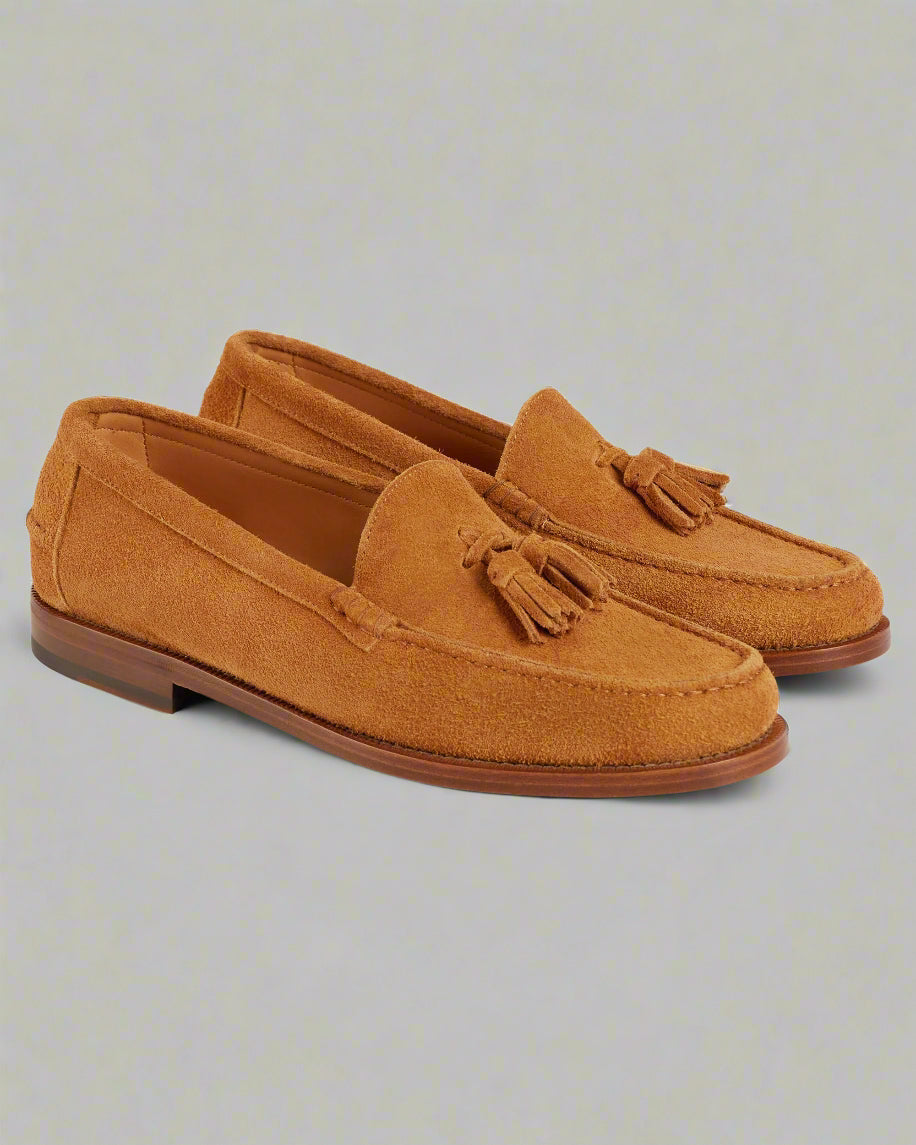 Vellano Marusee Beige Suede Loafers