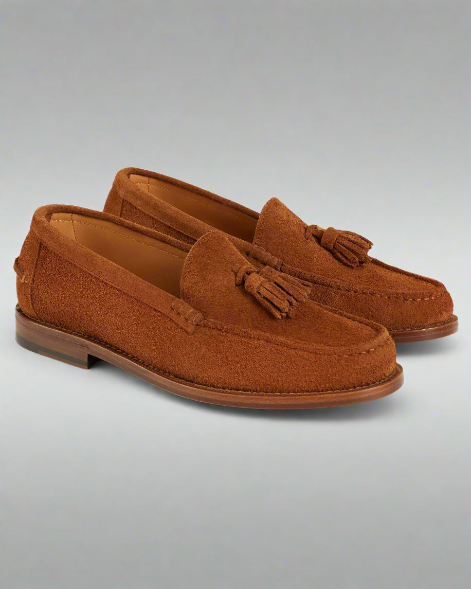 Vellano Marusee Tobacco Suede Loafers