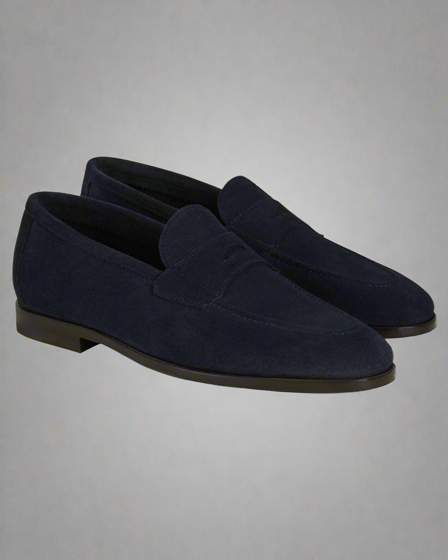 Vellano Pattee Blue Suede Loafers