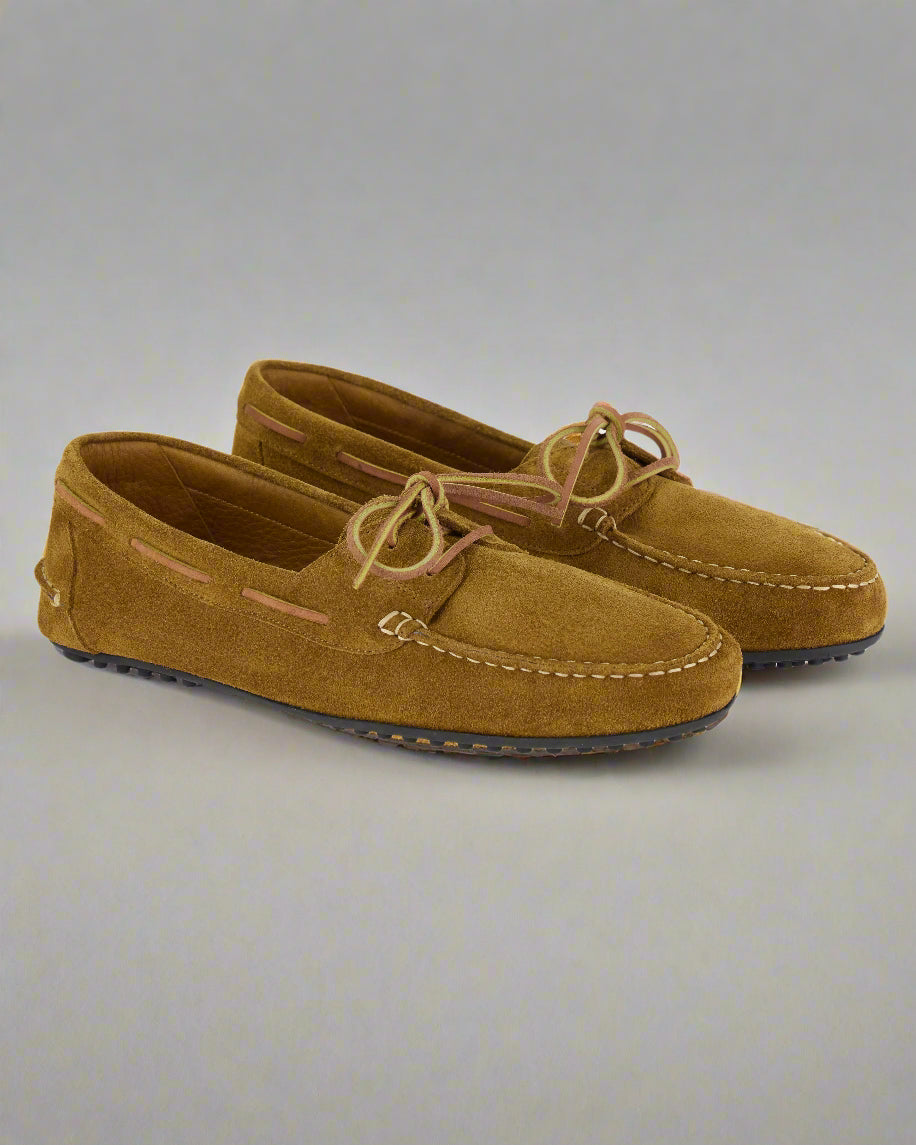 Vellano Branlow Suede Moccasins in Beige