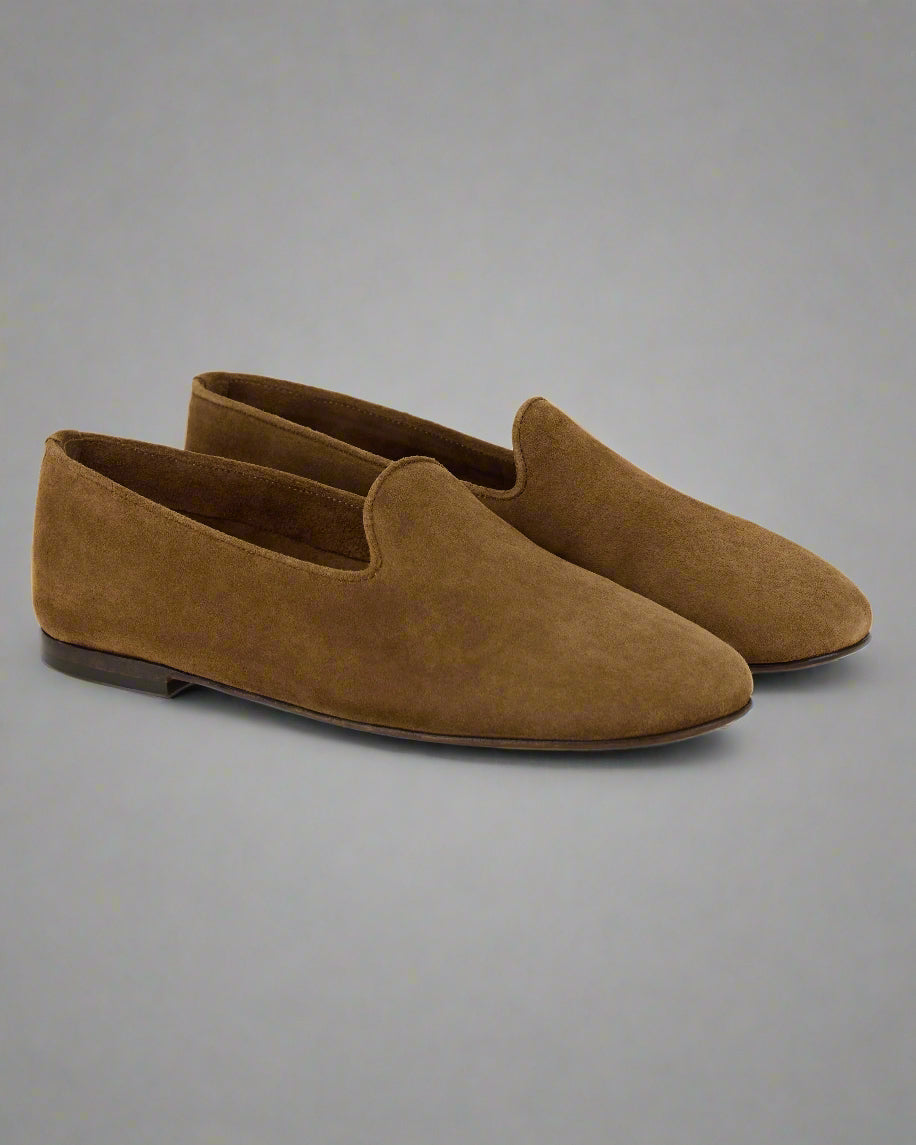 Vellano Vinatt Suede Loafers in Earth Brown