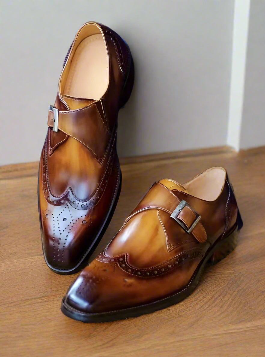 Vellano Regalia Leather Monkstrap Shoes