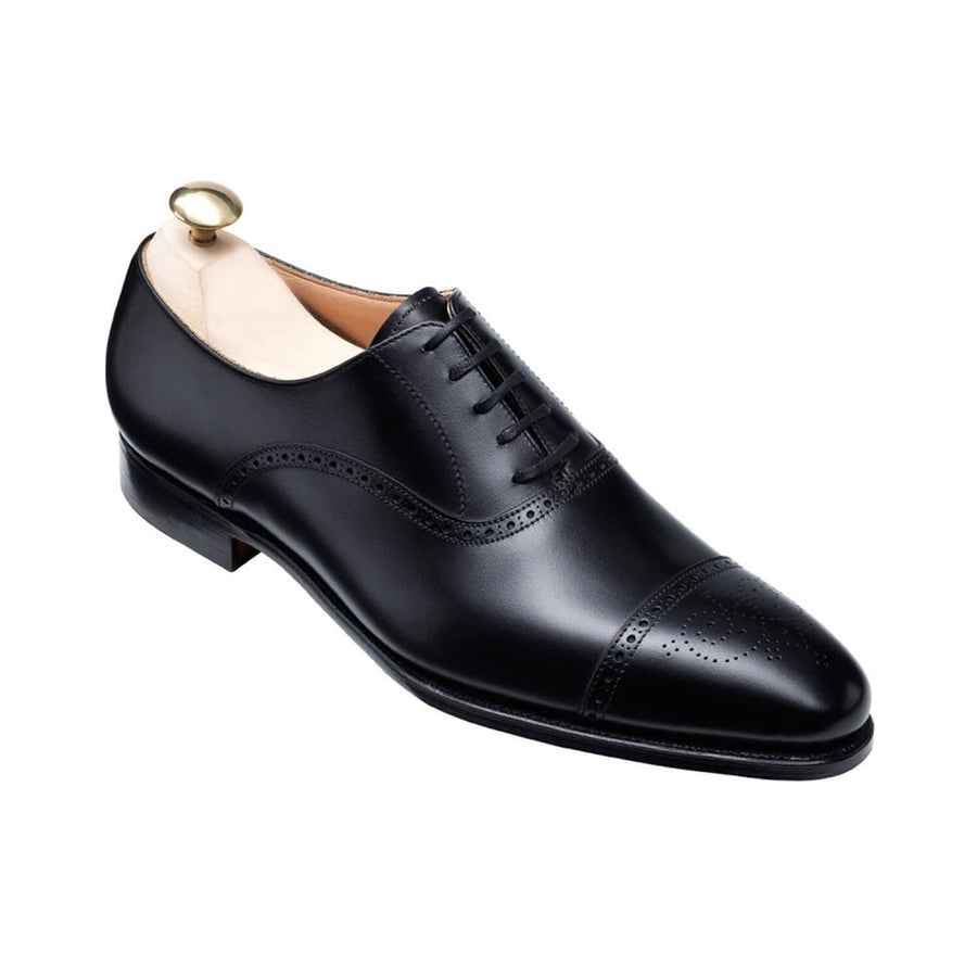 Vellano Royal Black Oxford Brogue Shoes