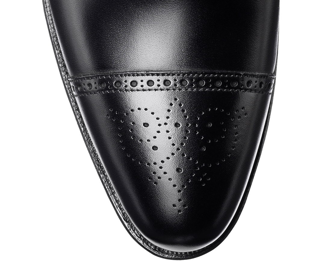 Vellano Royal Black Oxford Brogue Shoes
