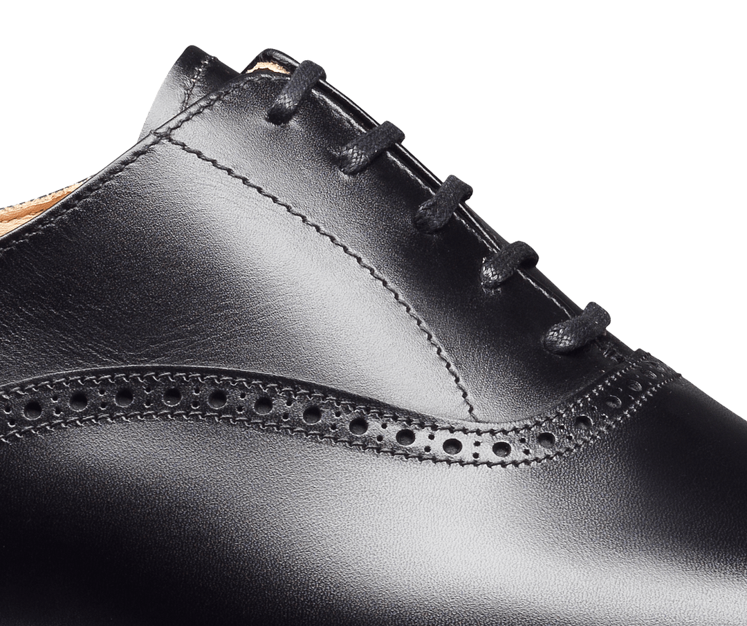 Vellano Royal Black Oxford Brogue Shoes