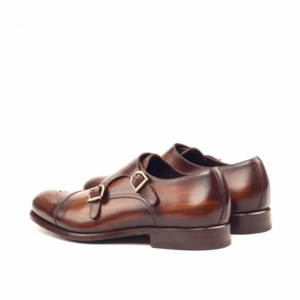 Vellano Premium Cognac Handpainted Strap Monk
