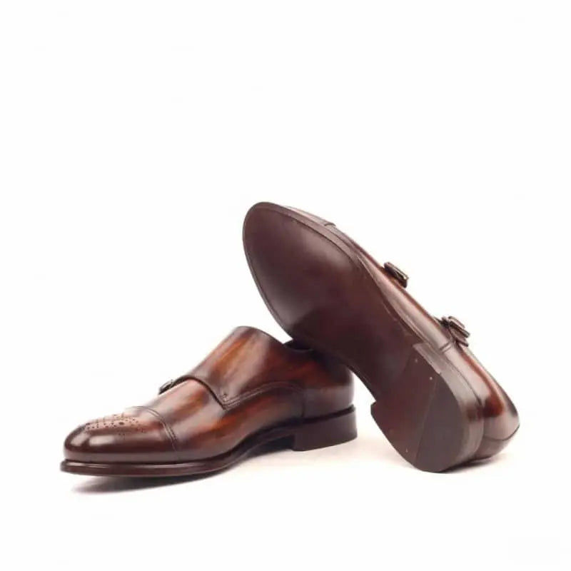 Vellano Premium Cognac Handpainted Strap Monk