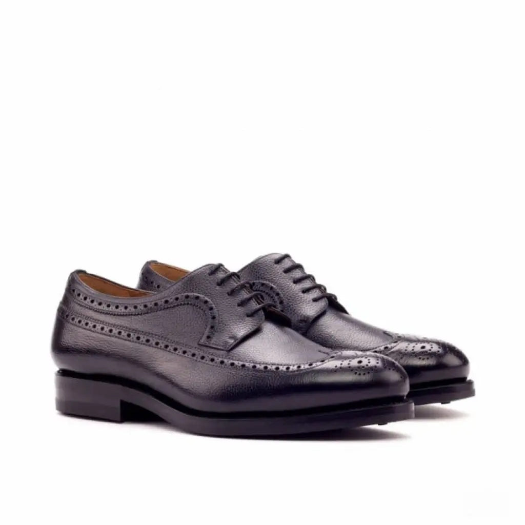 Vellano Black Longwing Blucher Brogue