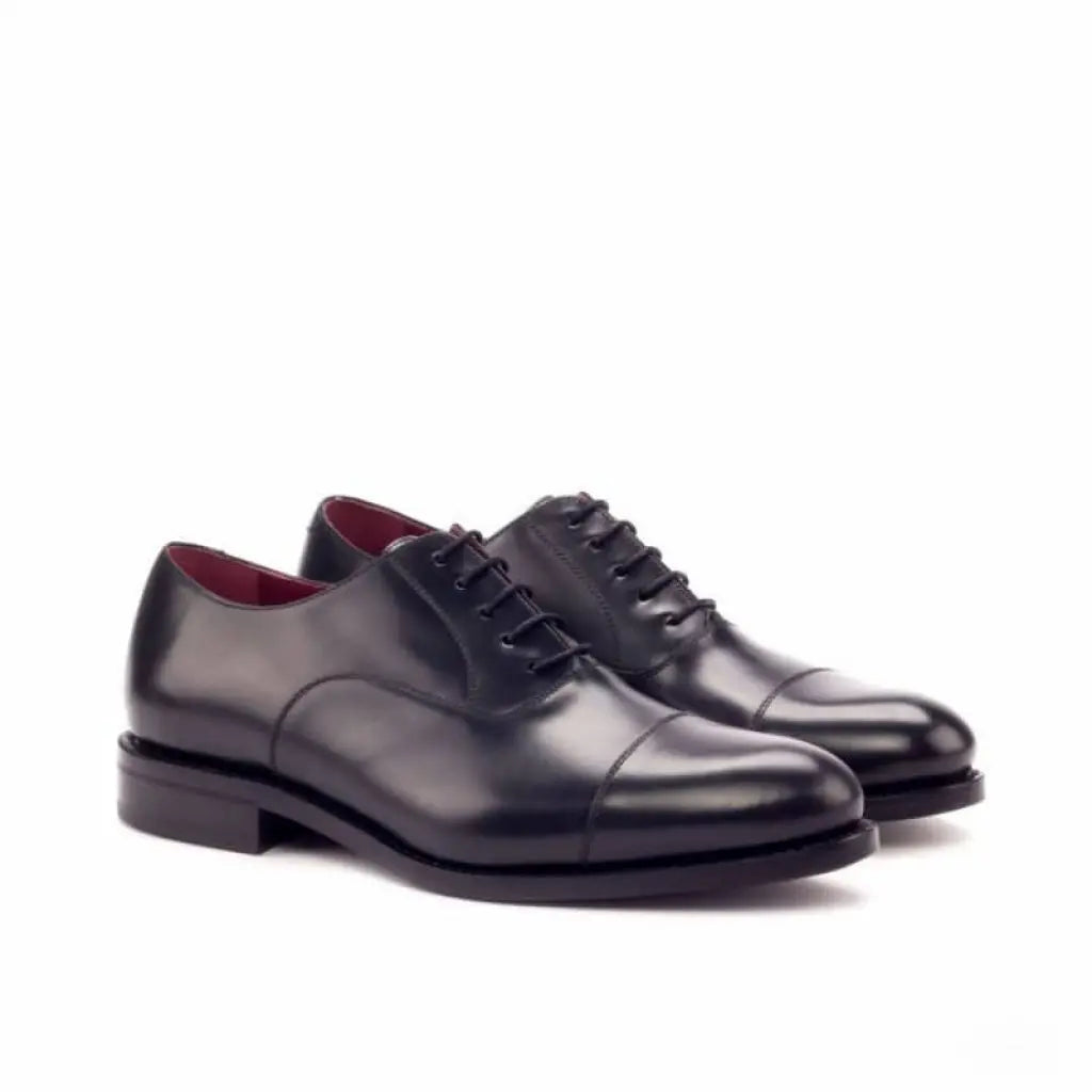 Vellano Black Belmont Leather Oxford Shoes