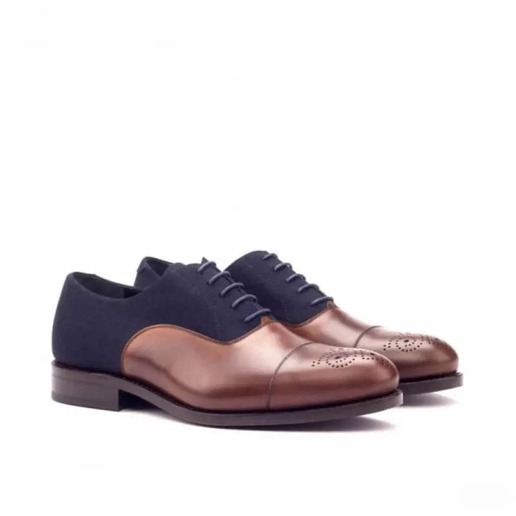 Vellano Navy Suede Belmont Oxford Shoes