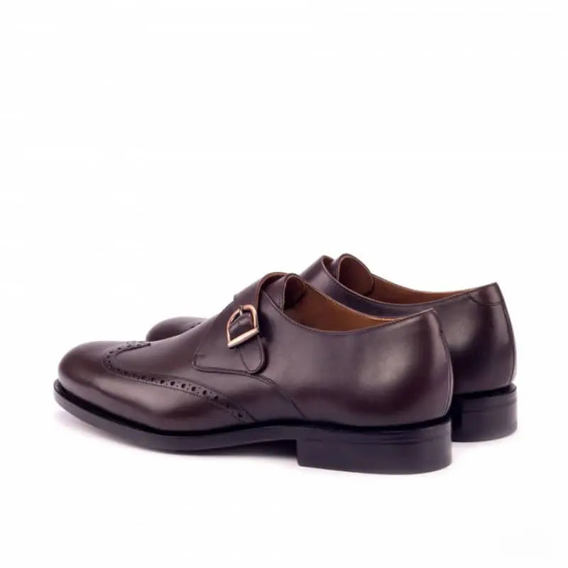 Vellano Dark Cuir Brogue Single Strap Monk