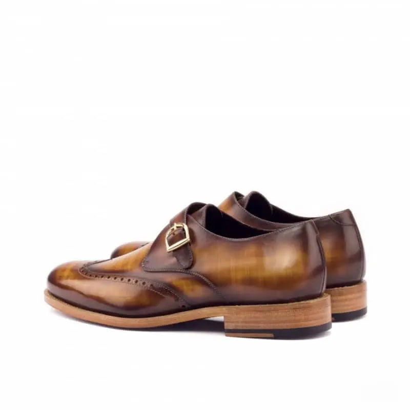 Vellano Fire Tan Brogue Monk Strap