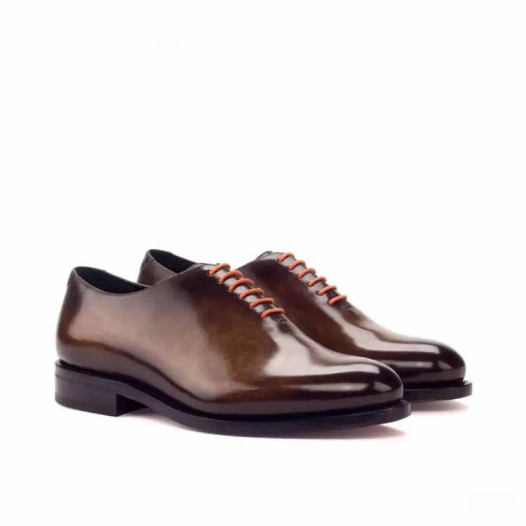 Vellano Dark Cuir Black Two Tone Wholecut Derby Shoe
