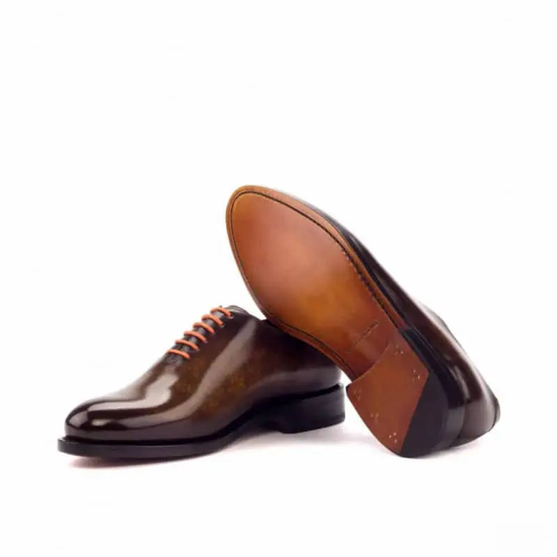 Vellano Dark Cuir Black Two Tone Wholecut Derby Shoe