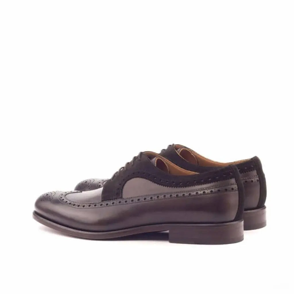 Vellano Leather Suede Strap Brogue Shoe – Brown