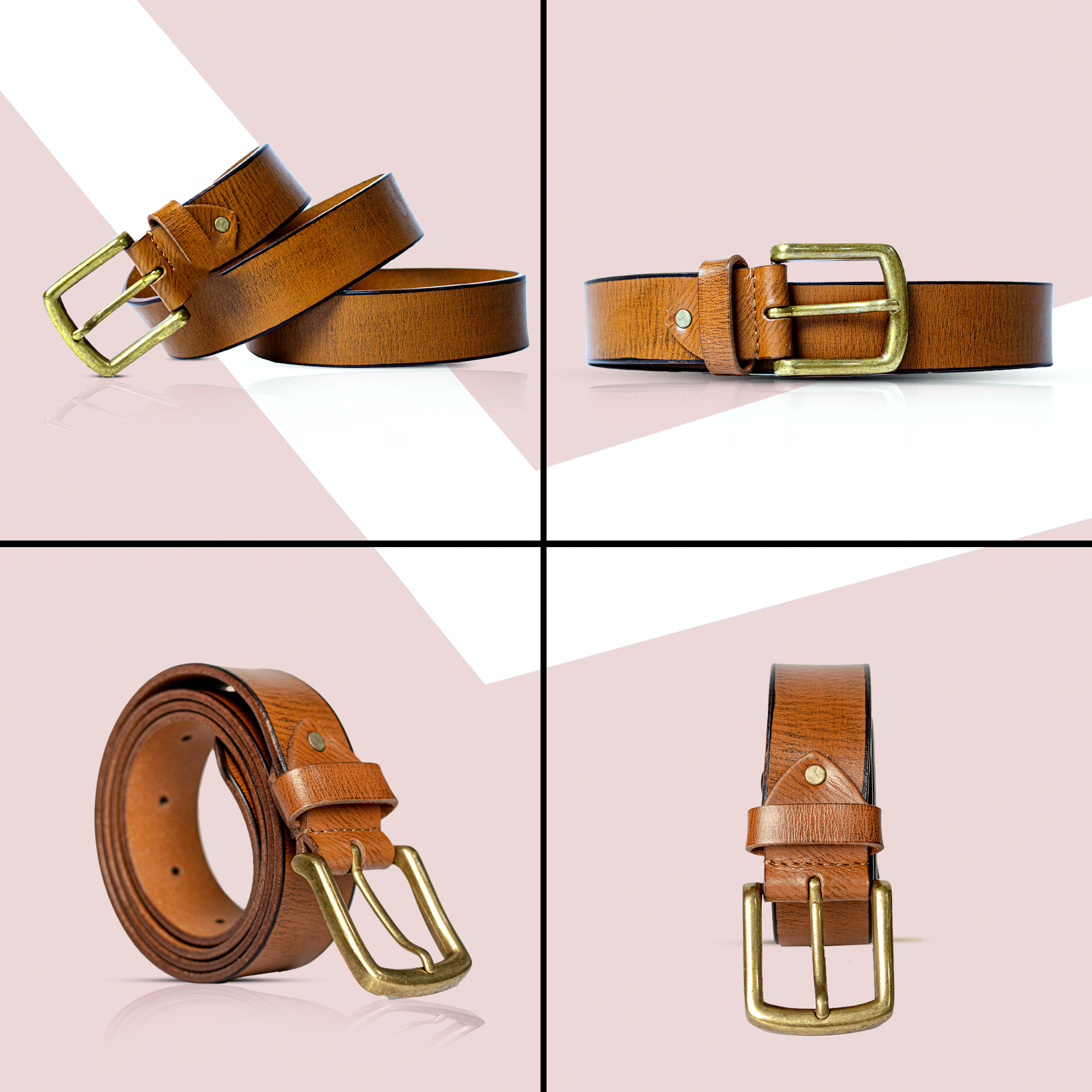 Vellano Oakridge Line Brown Imported Leather Belt for Everyday Strength and Style
