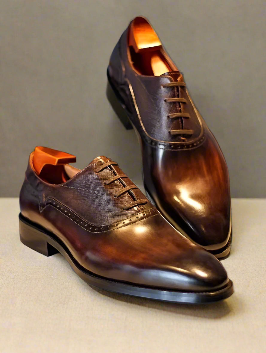 Vellano Wexley Black Leather Lace Ups