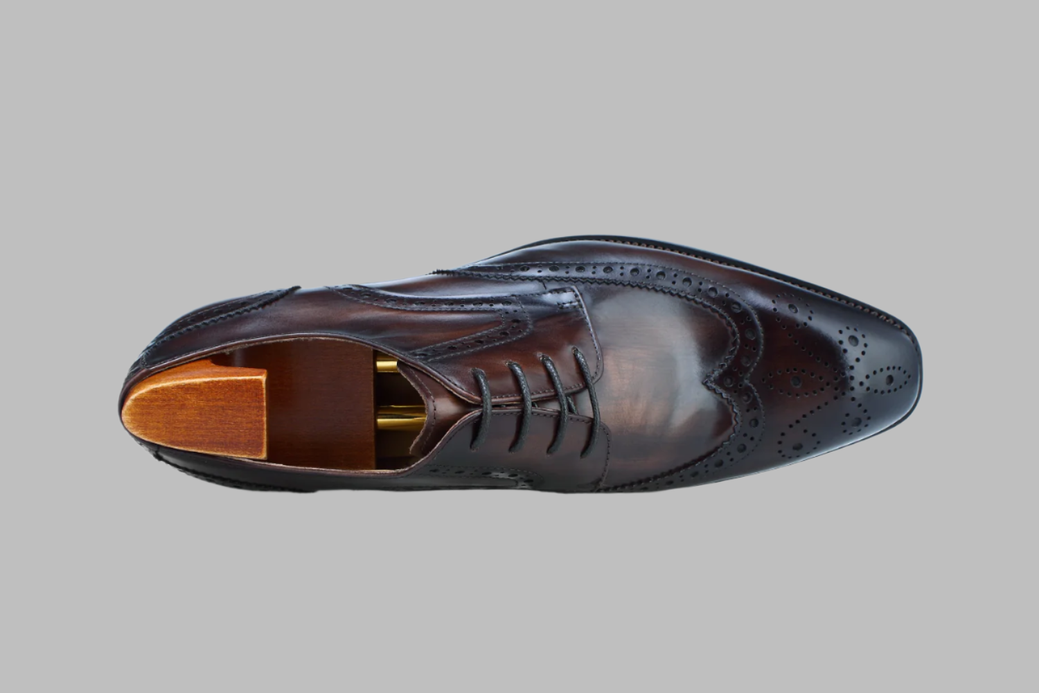 Vellano Robert Black Leather Brogue Shoes