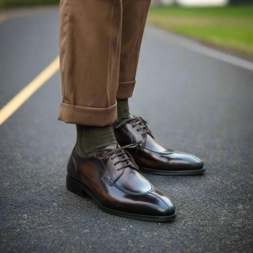 Vellano Savona Walk Derby Leather Lace Up Shoes for Everyday Comfort and Style