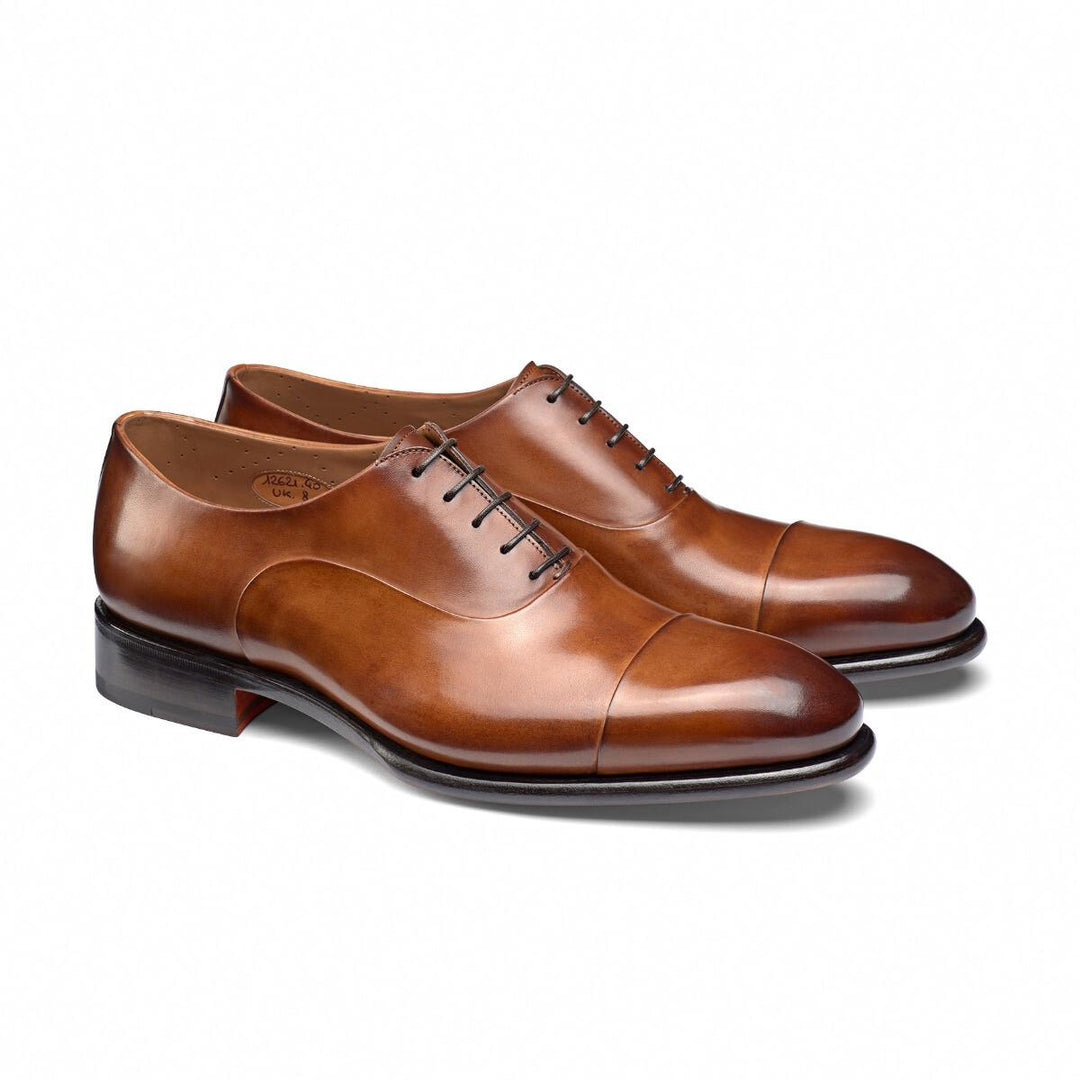Vellano Luxury Tan Belmont Leather Oxford Shoes