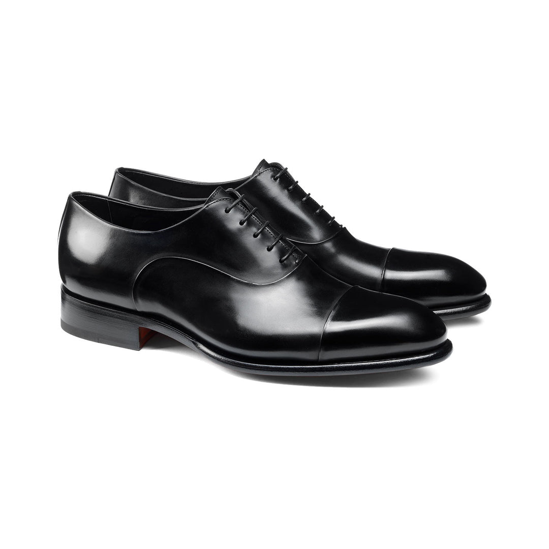 Vellano John Black Belmont Leather Oxford Shoes