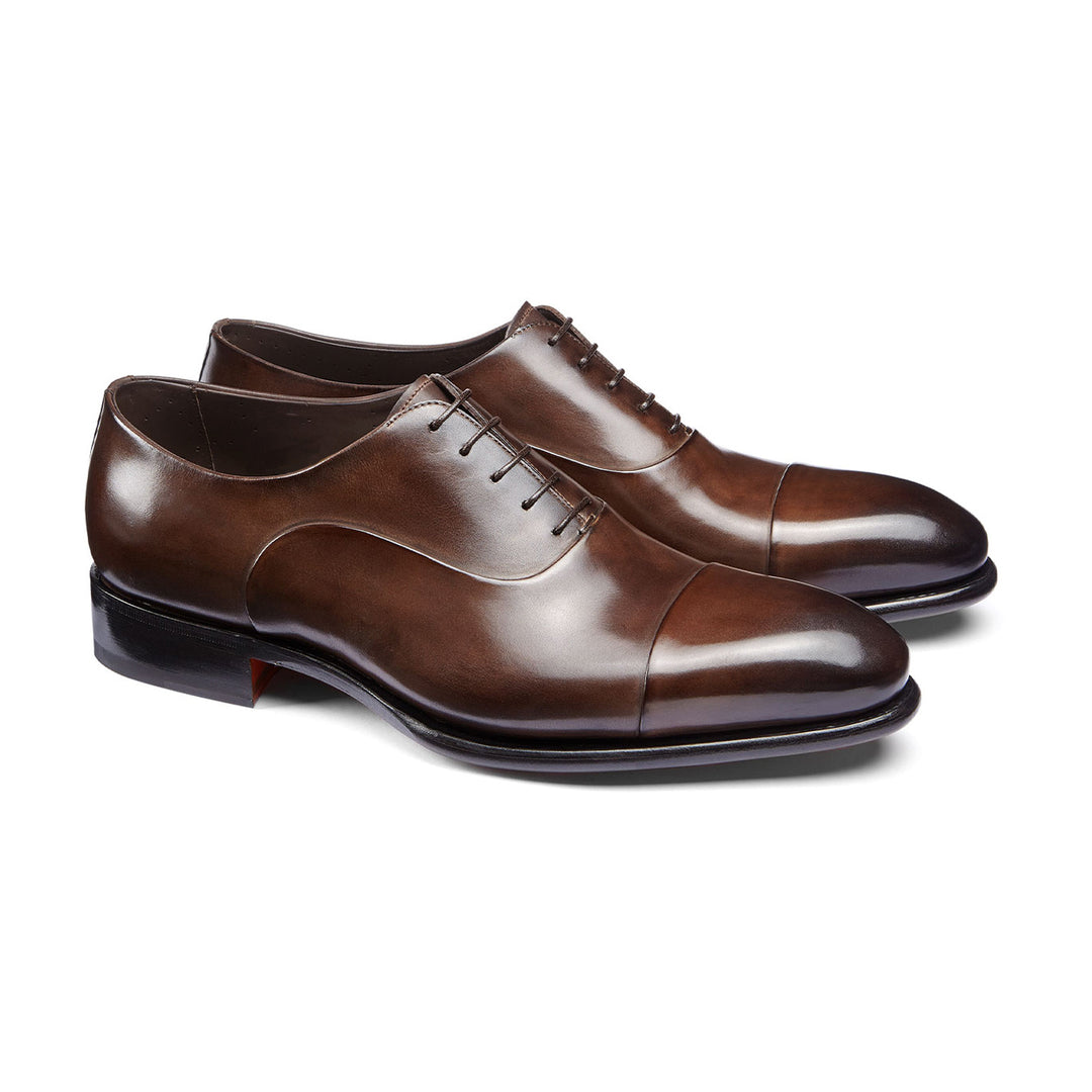 Vellano Premium Royal Brown Belmont Leather Oxford Shoes