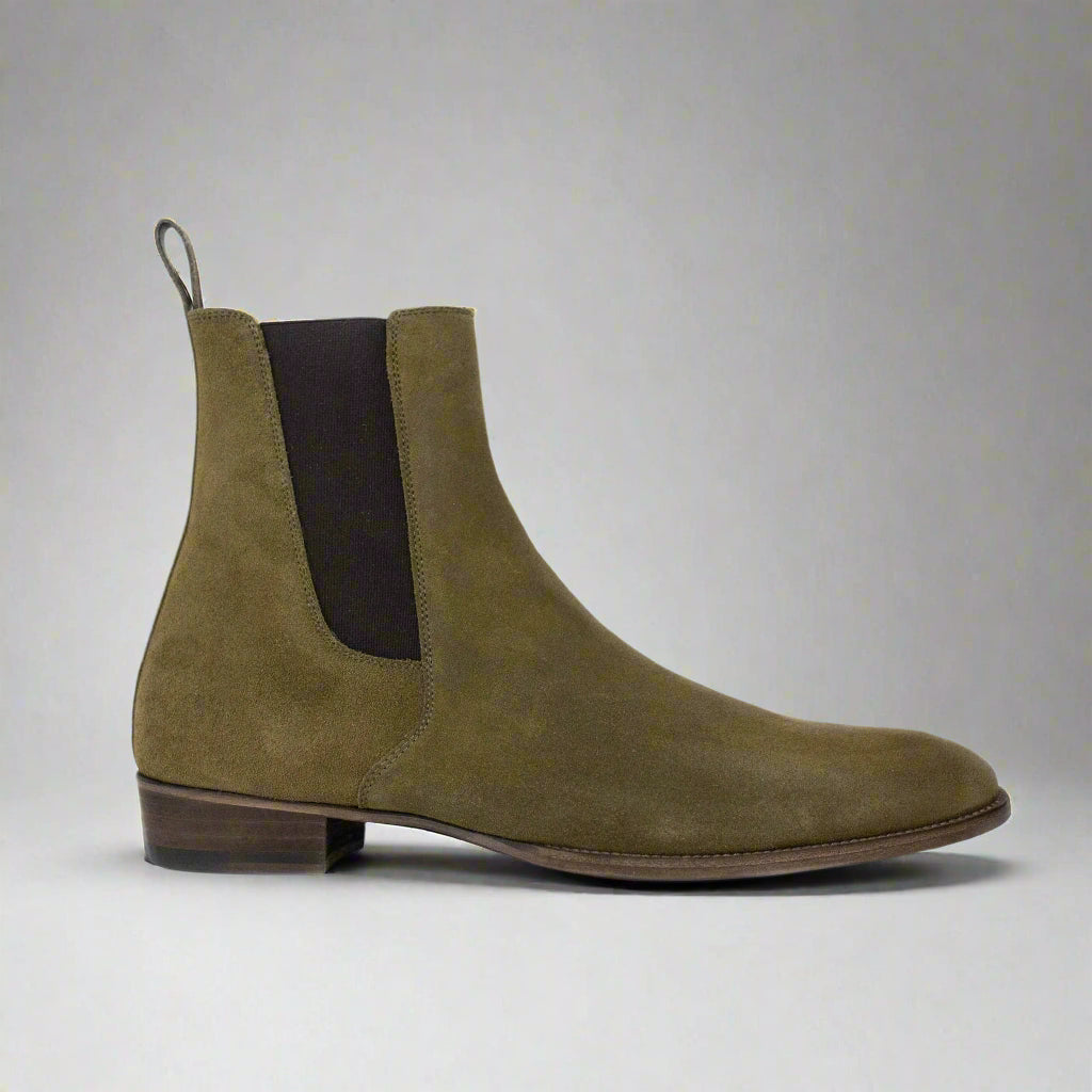 Vellano Olive Suede Chelsea Boot