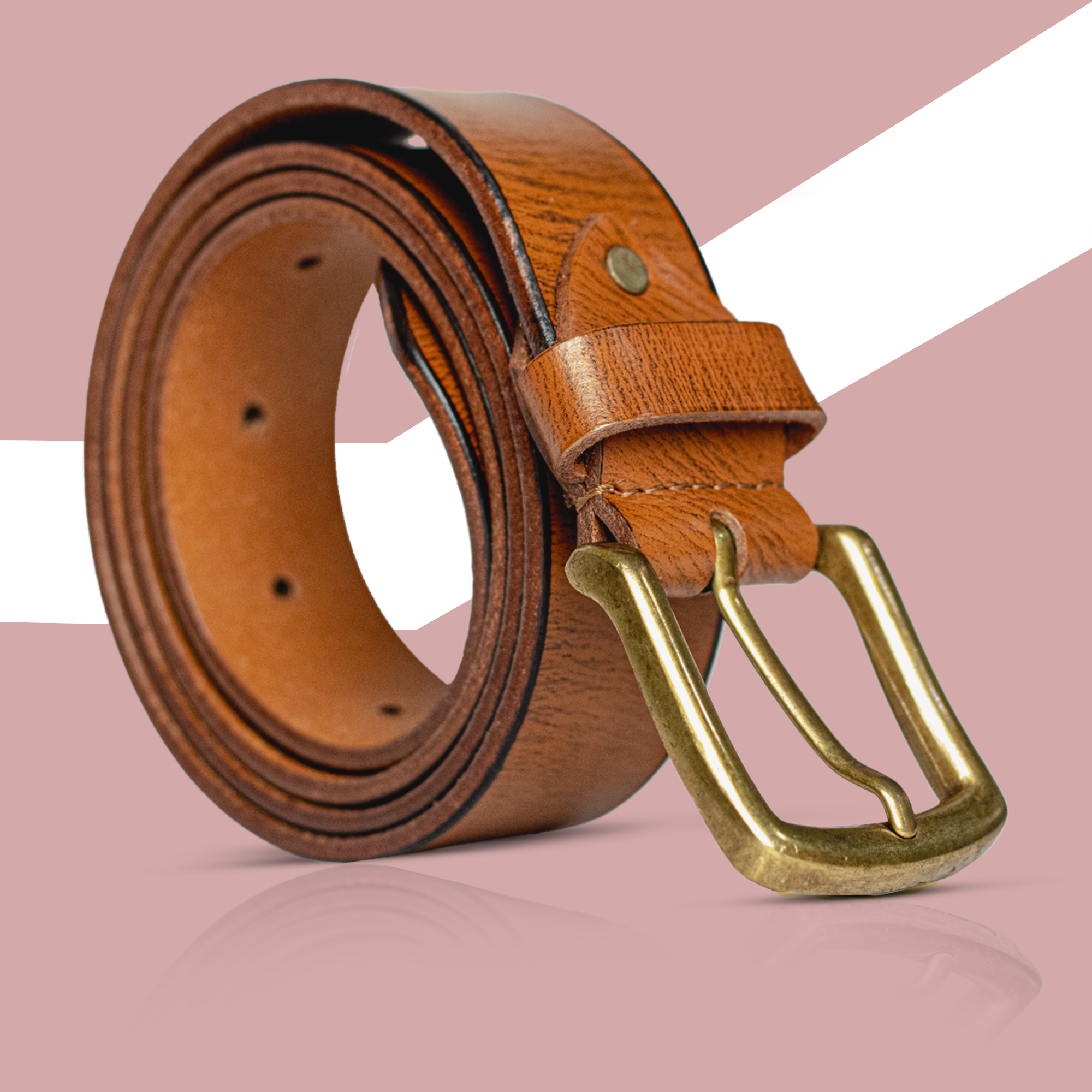 Vellano Oakridge Line Brown Imported Leather Belt for Everyday Strength and Style