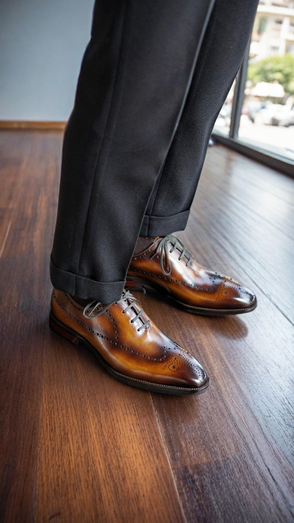 Vellano Ardenlane OneCut Wholecut Leather Oxford Shoes for Men
