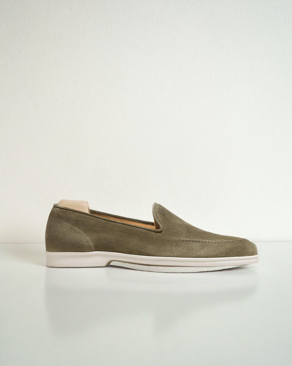 Vellano Branno Moss Green Suede Loafers