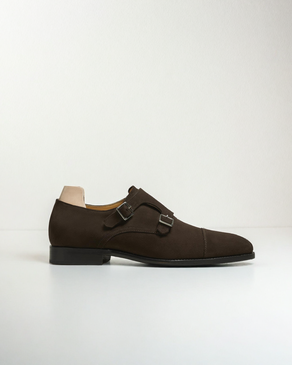 Vellano Alsten Dark Brown Suede Monkstraps
