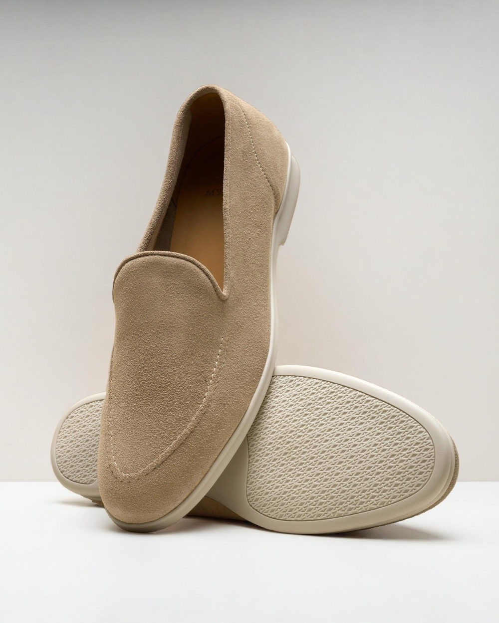 Vellano Sand Suede Loafer Shoes