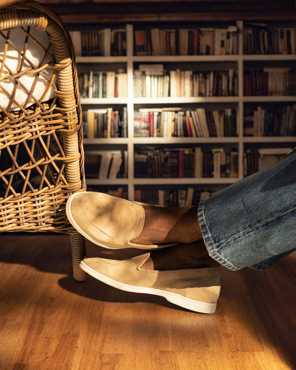 Vellano Sand Suede Loafer Shoes