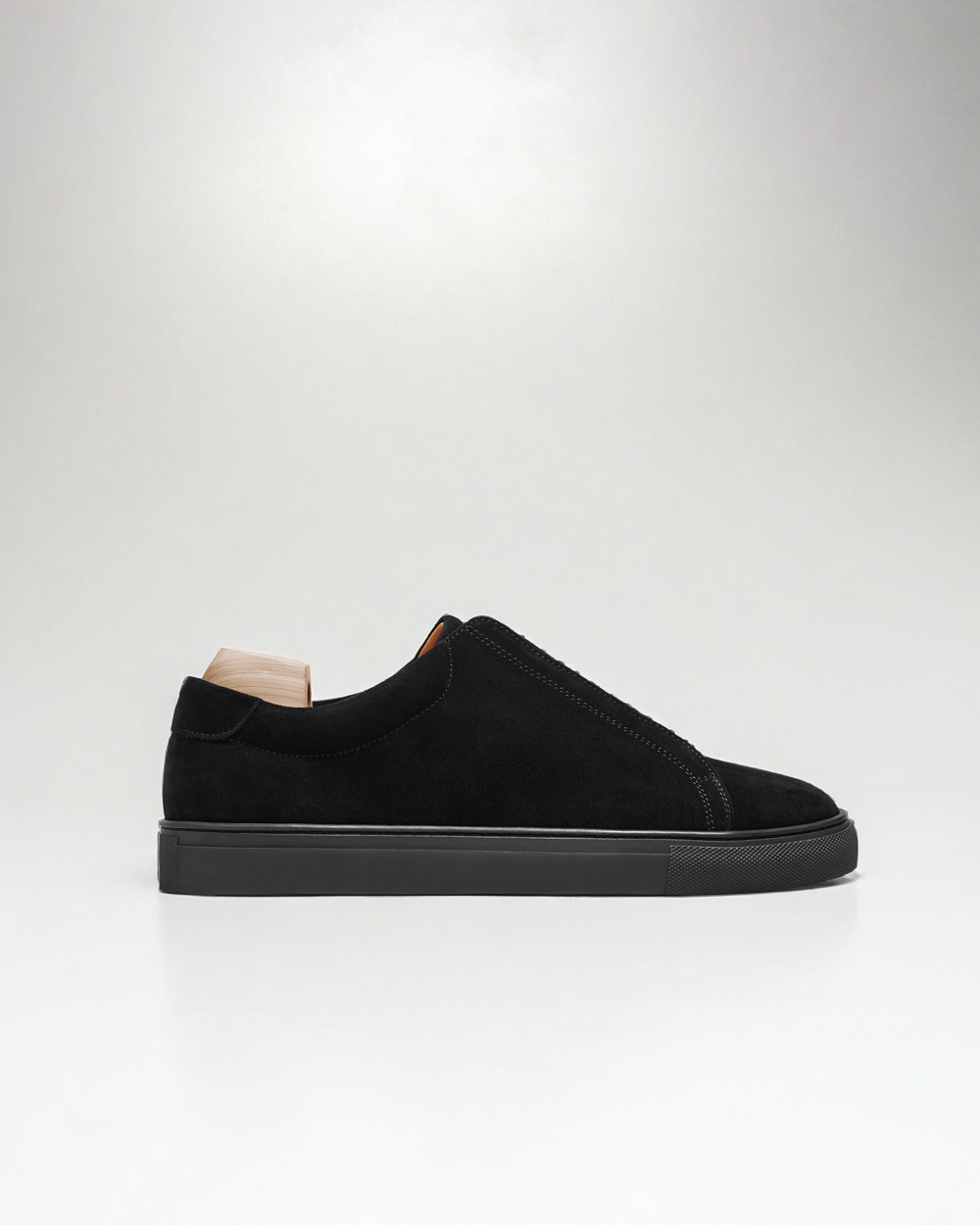 Vellano Alno Black Suede Slip On Sneakers