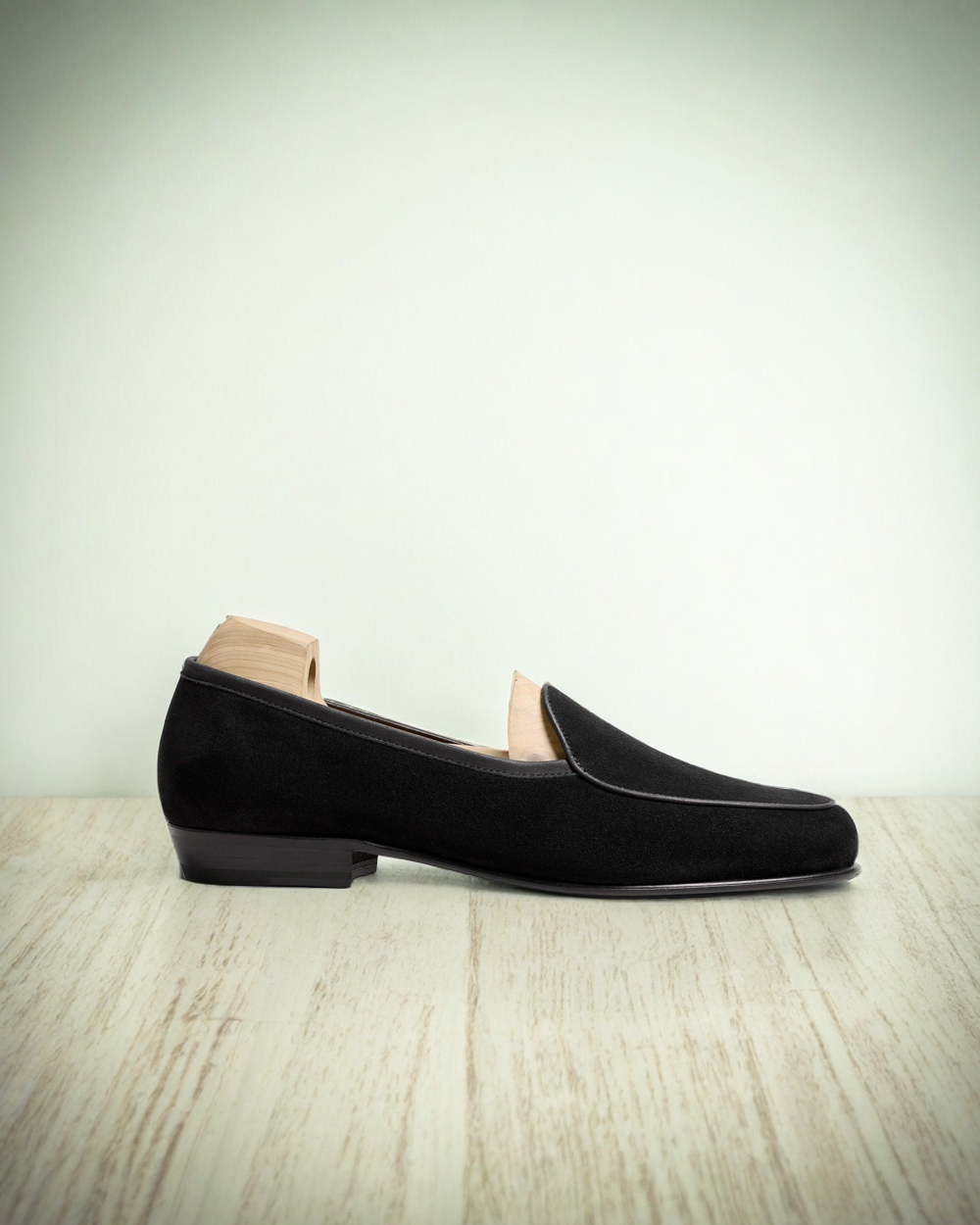 Vellano Black Suede Belgian Loafers