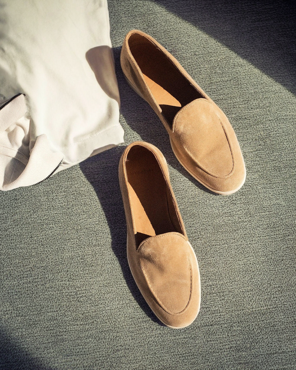 Vellano Sand Suede Loafer Shoes