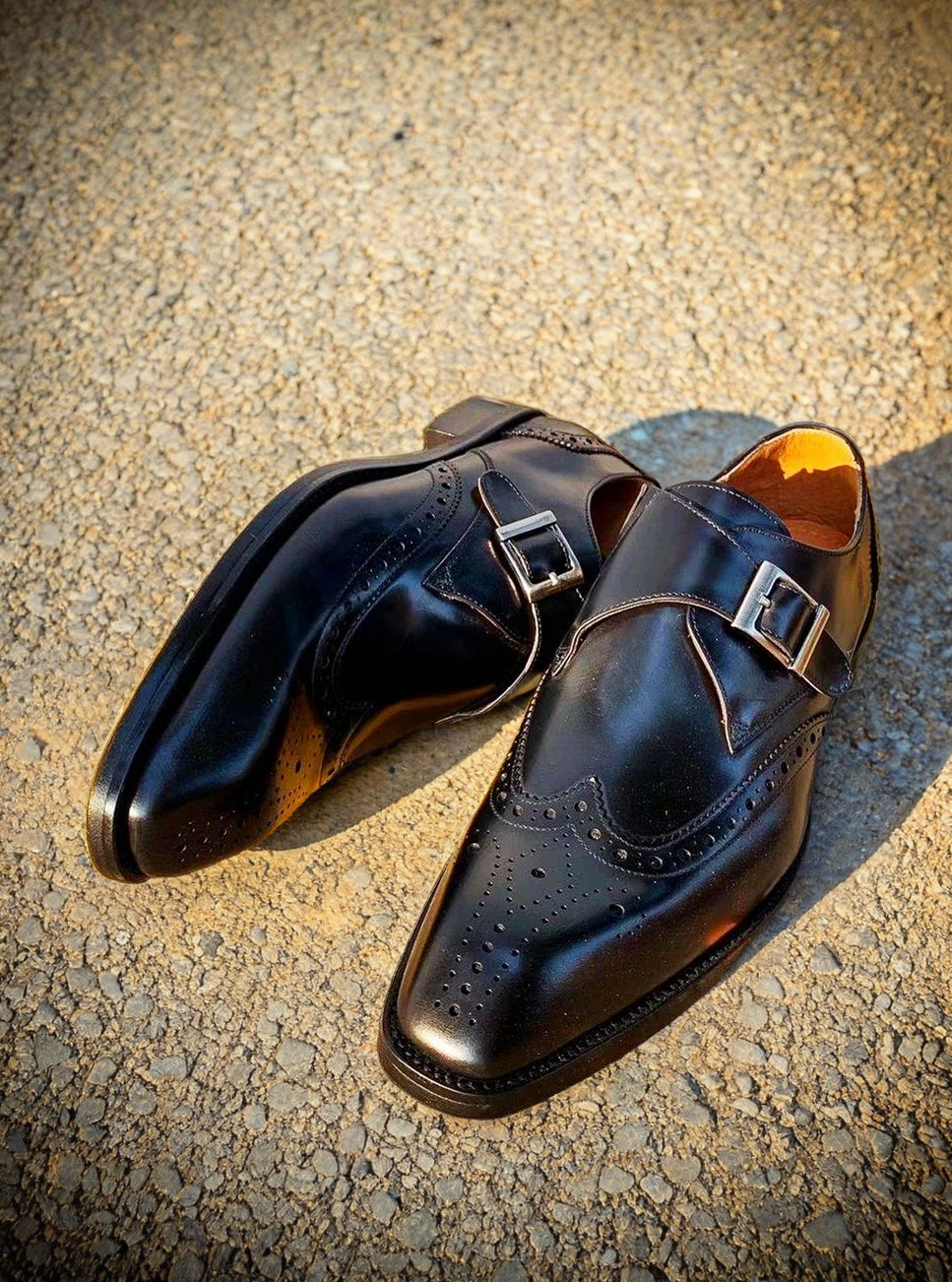 Vellano Regalia Leather Monkstrap Shoes