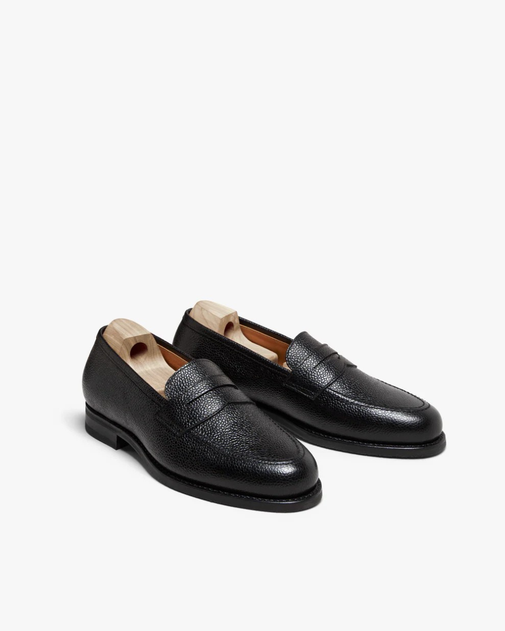 Vellano Stenhammar Black Leather Penny Loafers