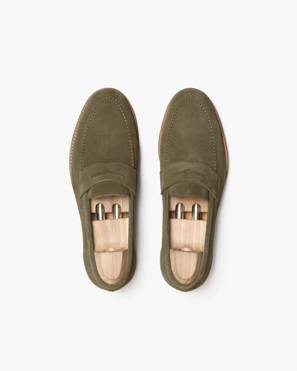 Vellano Lysekil Green Suede Summer Loafers