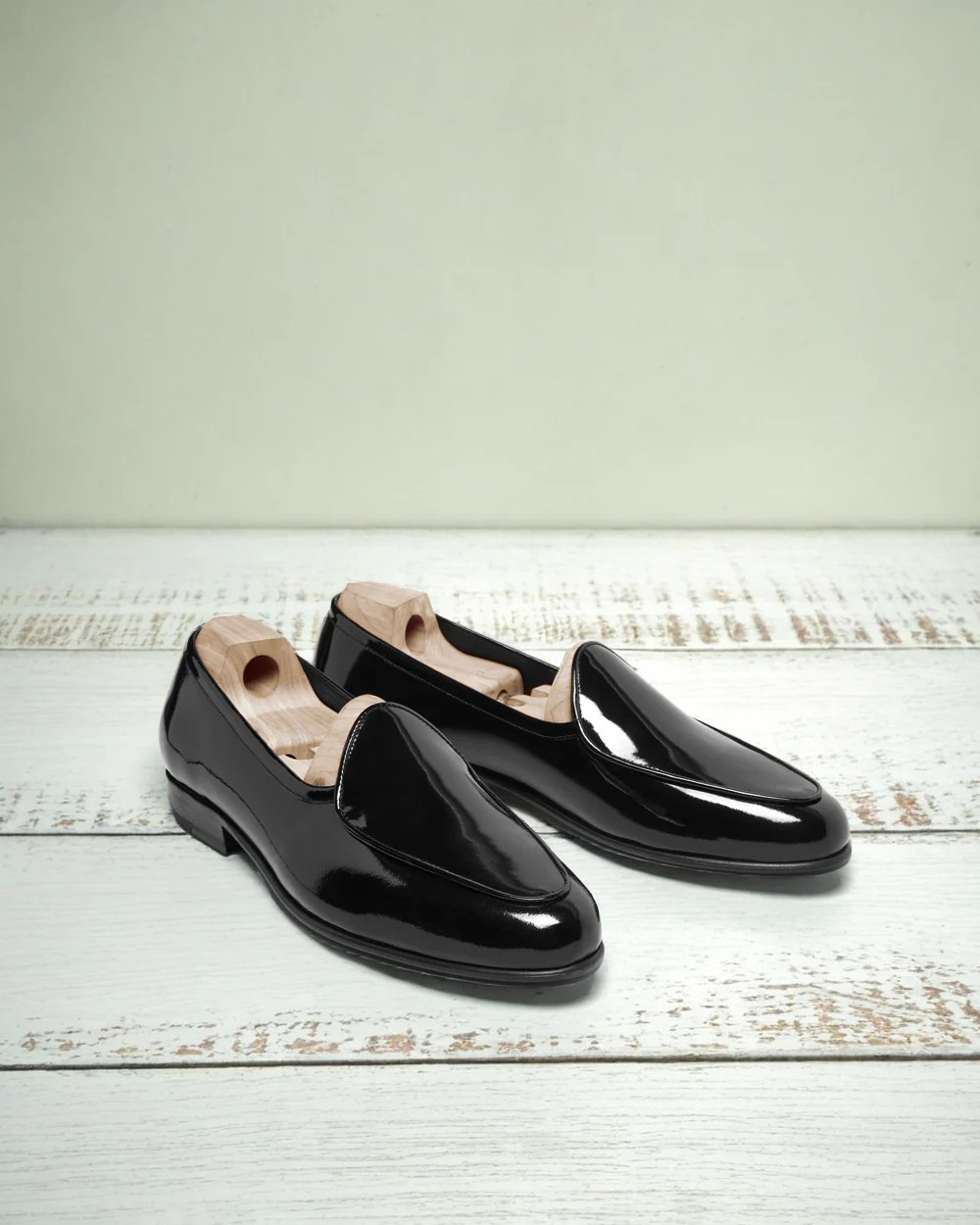 Vellano Angby Black Patent Leather Loafers