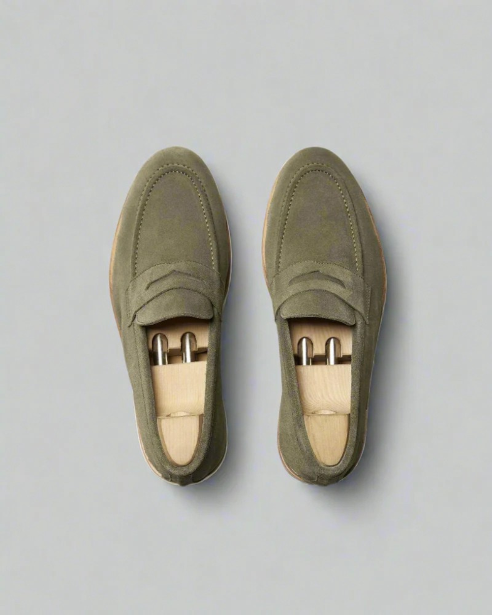 Vellano Lysekil Green Suede Loafer