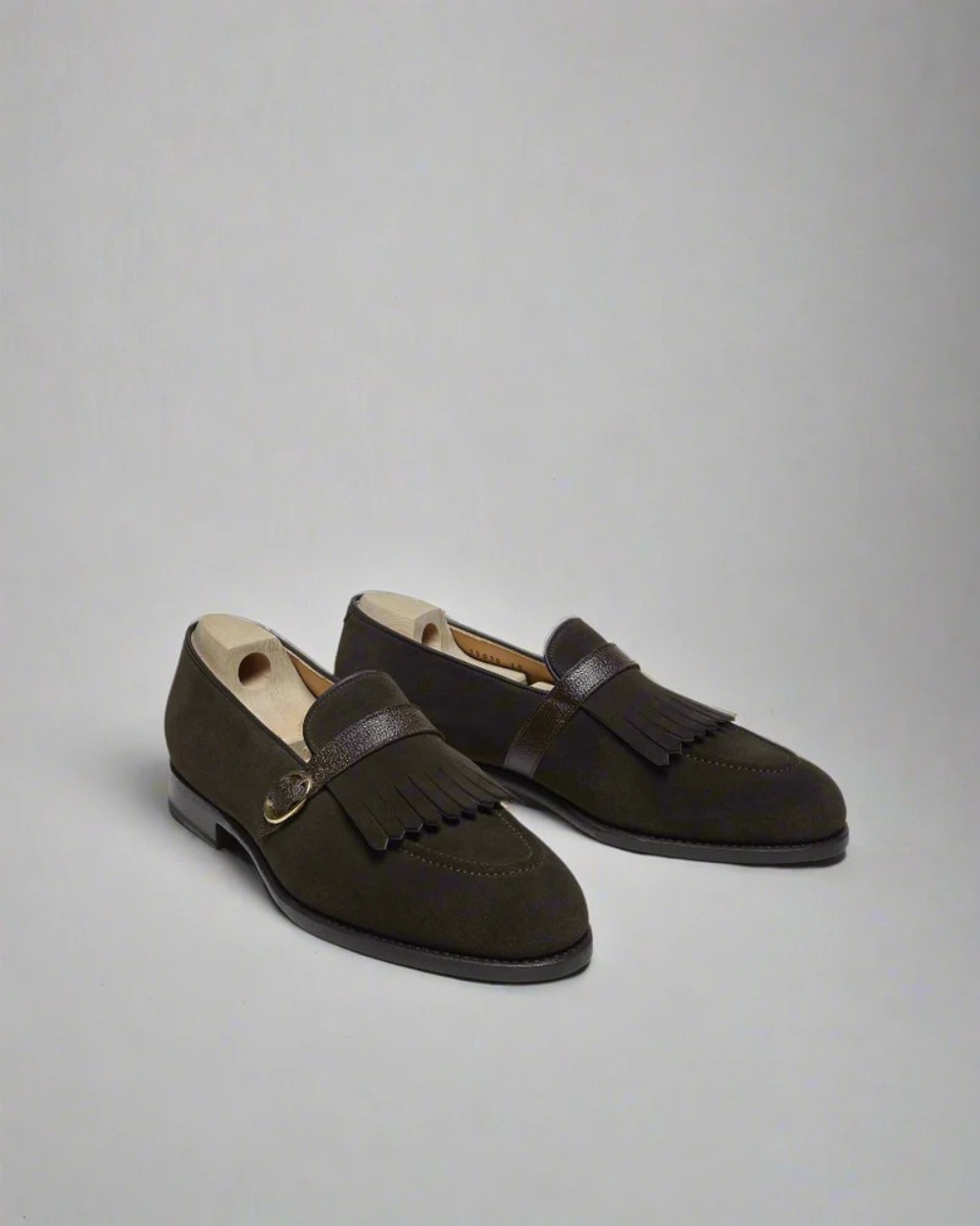 Vellano Angso Brown Suede Monk Loafer