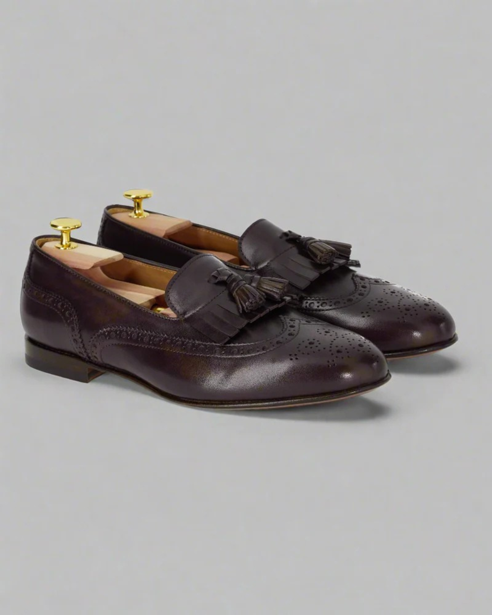 Vellano Deep Brown Tassel Loafers