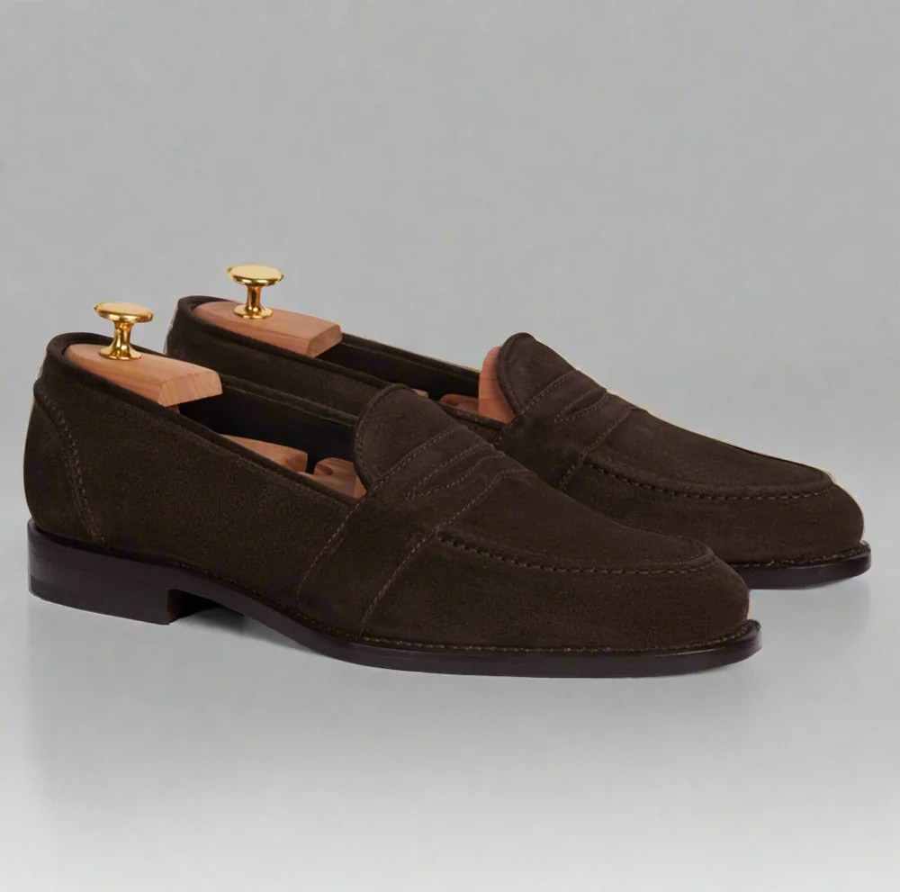 Vellano Harrowmere Sentinel Dark Brown Suede Loafers