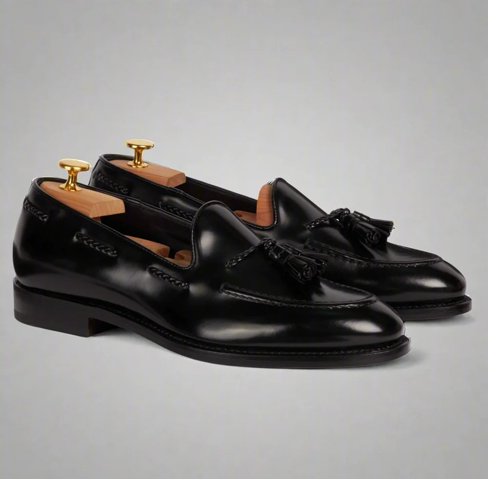 Vellano Ashmoor Black Leather Loafers